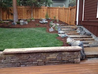 landscaped lawn