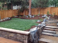 landscaped lawn